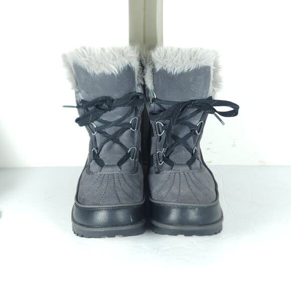 Sorel Women's TIVOLI II US10 Gray Suede Faux Fur Lined Winter Snow Boots - Picture 3 of 16